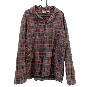 L.L. Bean‎ Scotch Plaid Button Down Flannel Pajama Shirt